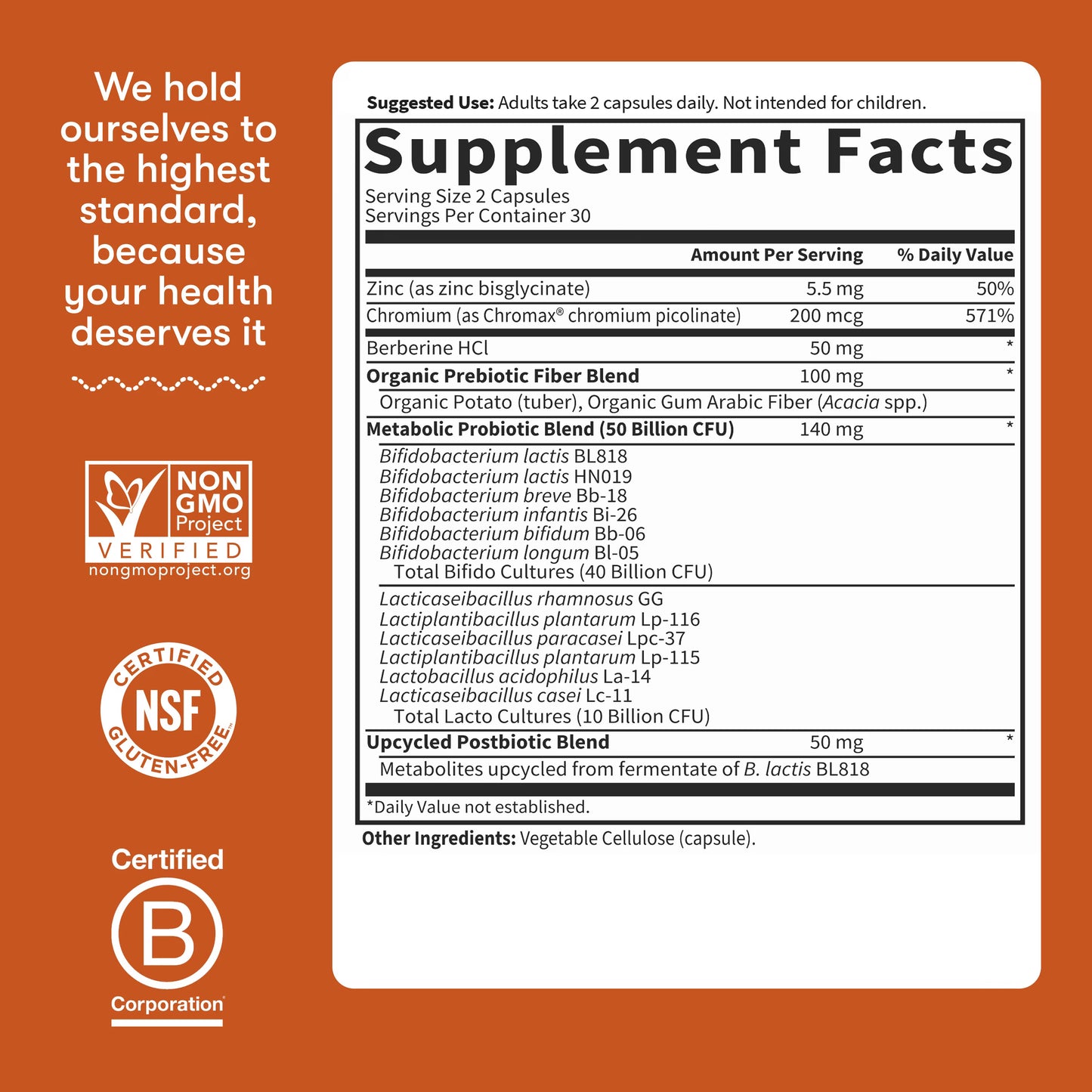 Dr. Formulated Probiotics Glucose Support