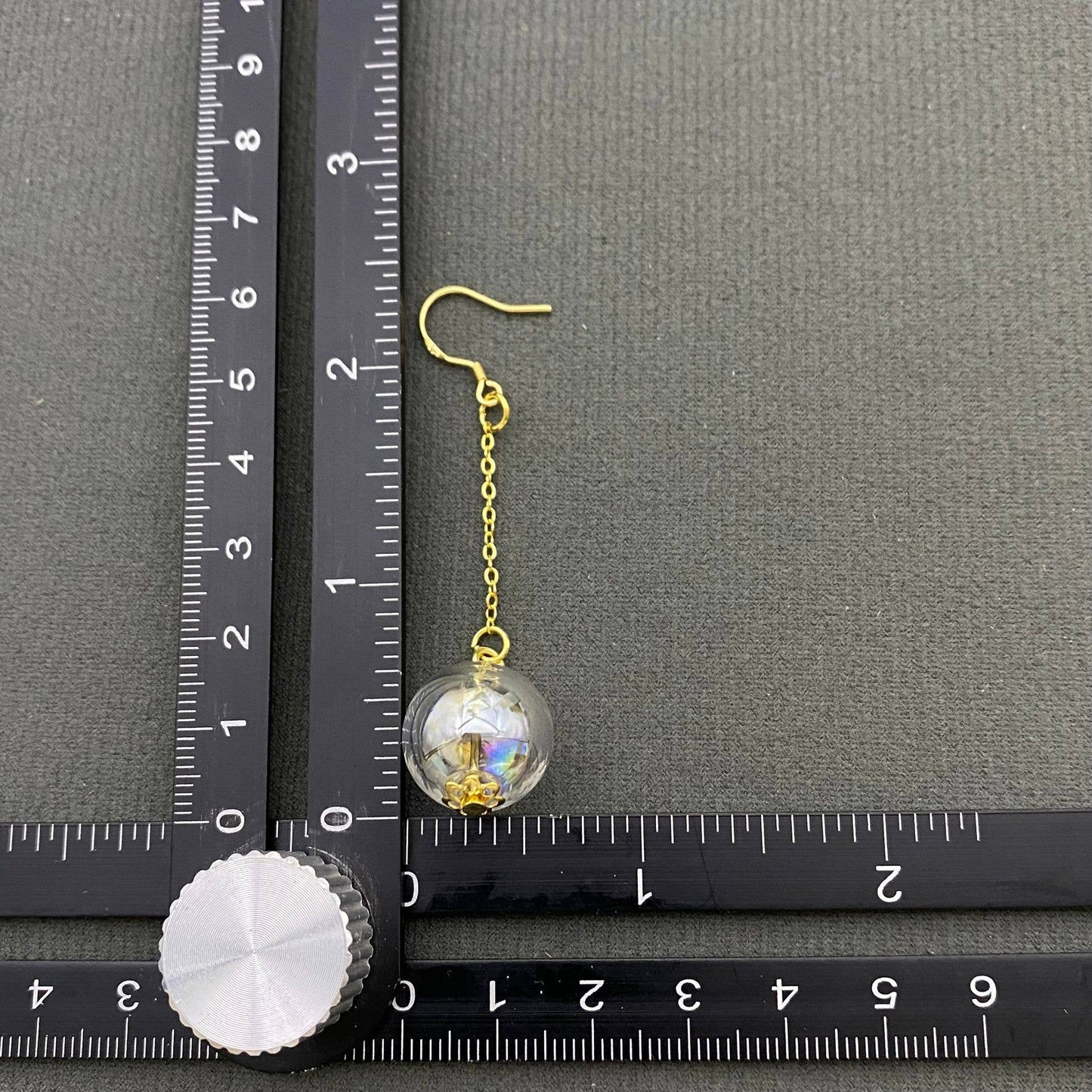 Asymmetric Yellow Goldfish Dangle Earrings