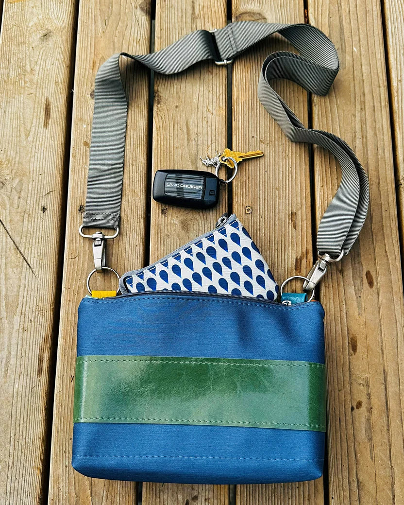 Blue Peacock Journey Crossbody purse