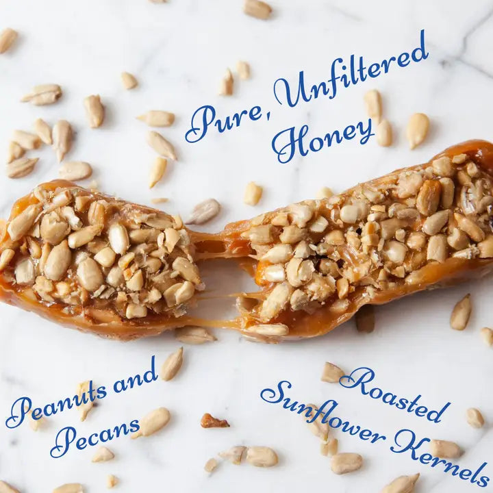 Peanut Pecan Bon Bee Honey Bunchie Bar SINGLE BAR