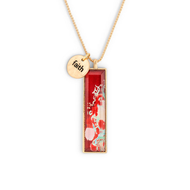 Floral Stripes Artlifting Necklace