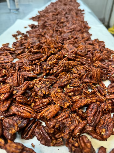 Candied Apple Cider Pecans