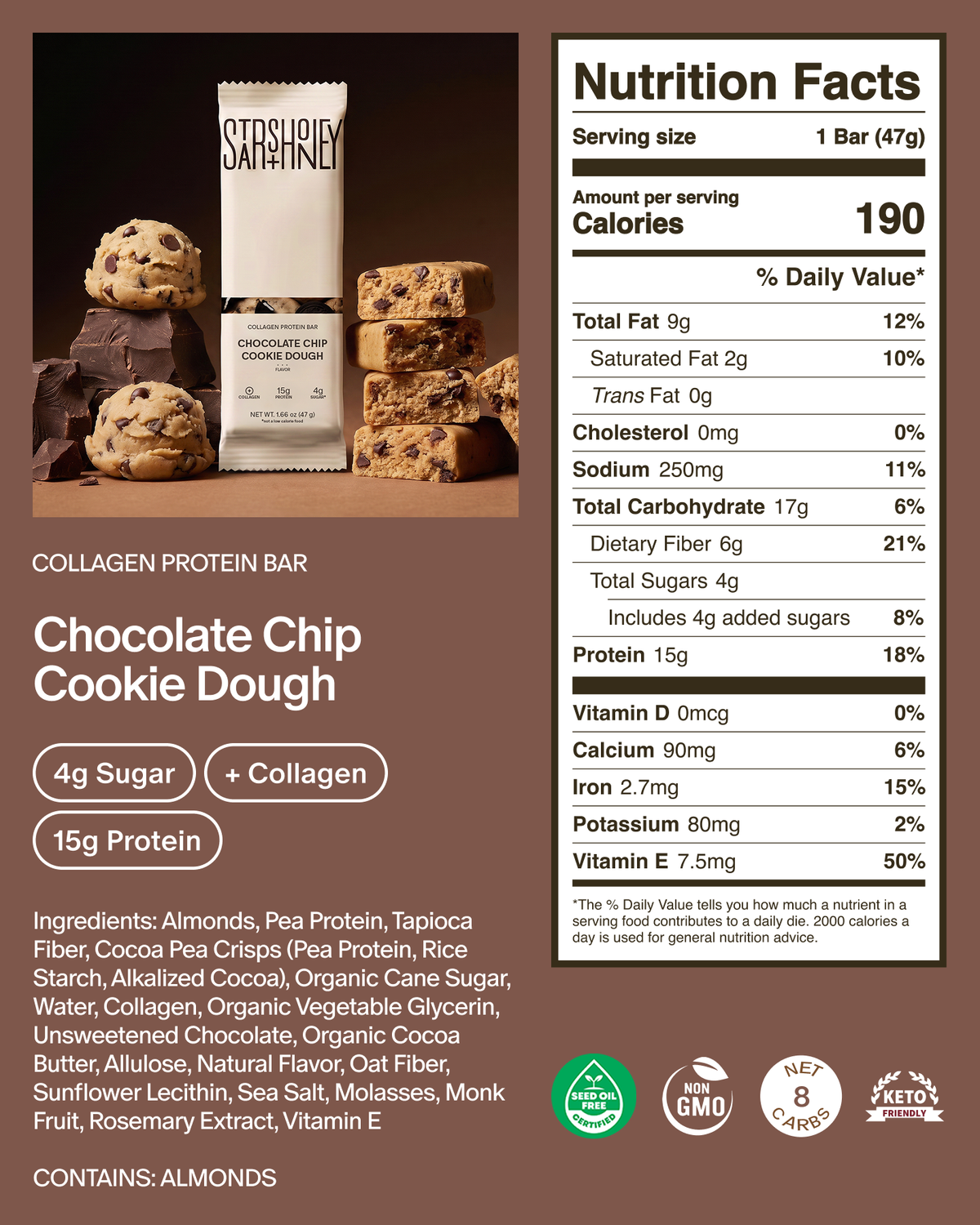 Chocolate Chip Cookie Dough Single Bar