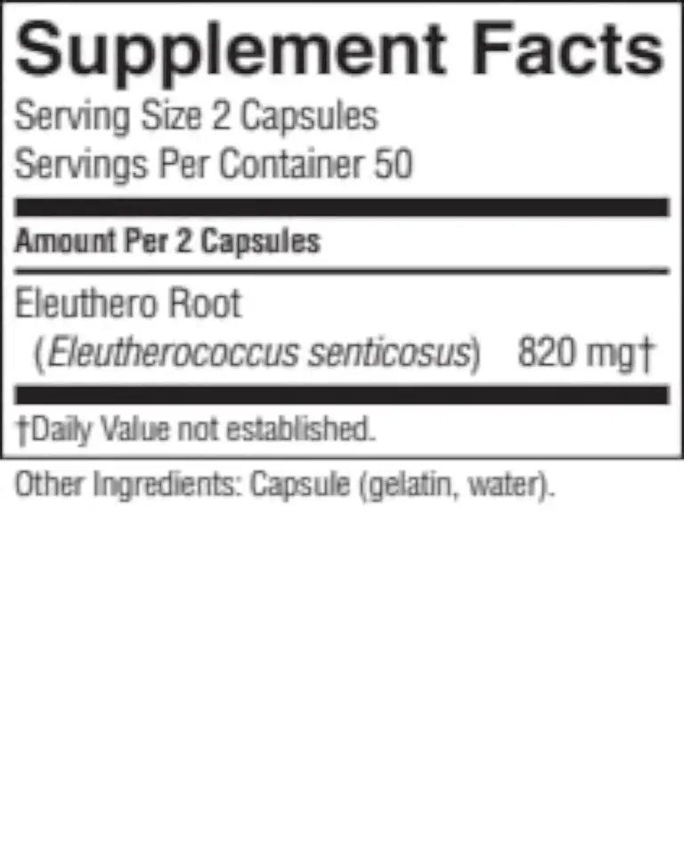 Eleuthero 100 capsules