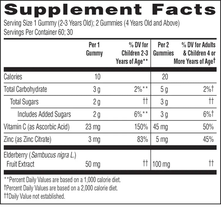 Elderberry Immune Gummies CHILDREN