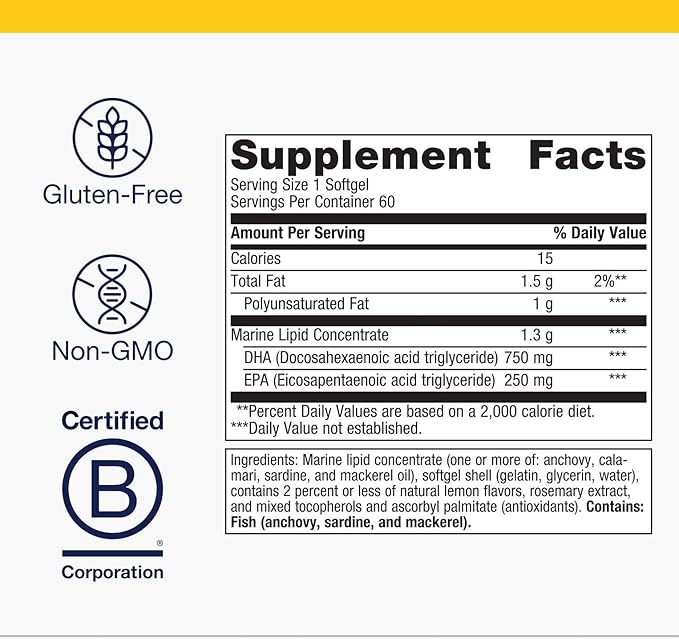 OmegaGenics Fish Oil Neuro 1000 mg 60 caps