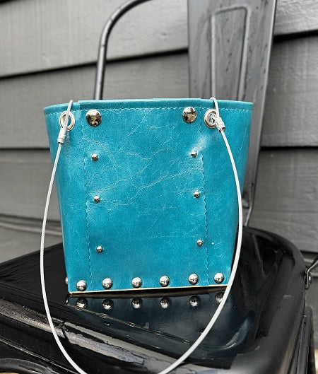 Teal Gloss Small Runway Purse
