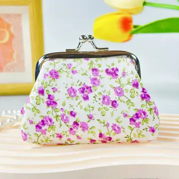Light Purple flower coin purse