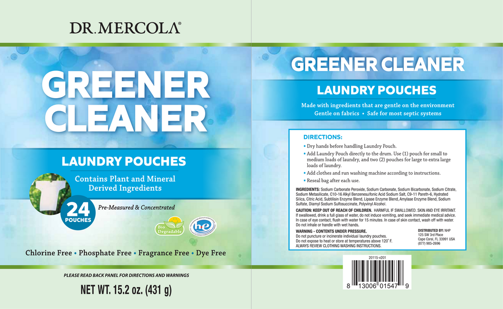 Greener Cleaner Laundry Pouches