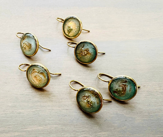 Seafoam Bubbles  Portal Earrings