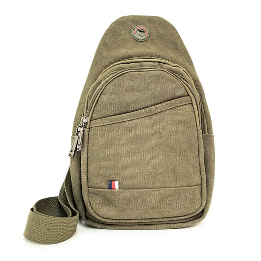 Canvas Crossbody Sling Bag with Adjustable Strap: TN