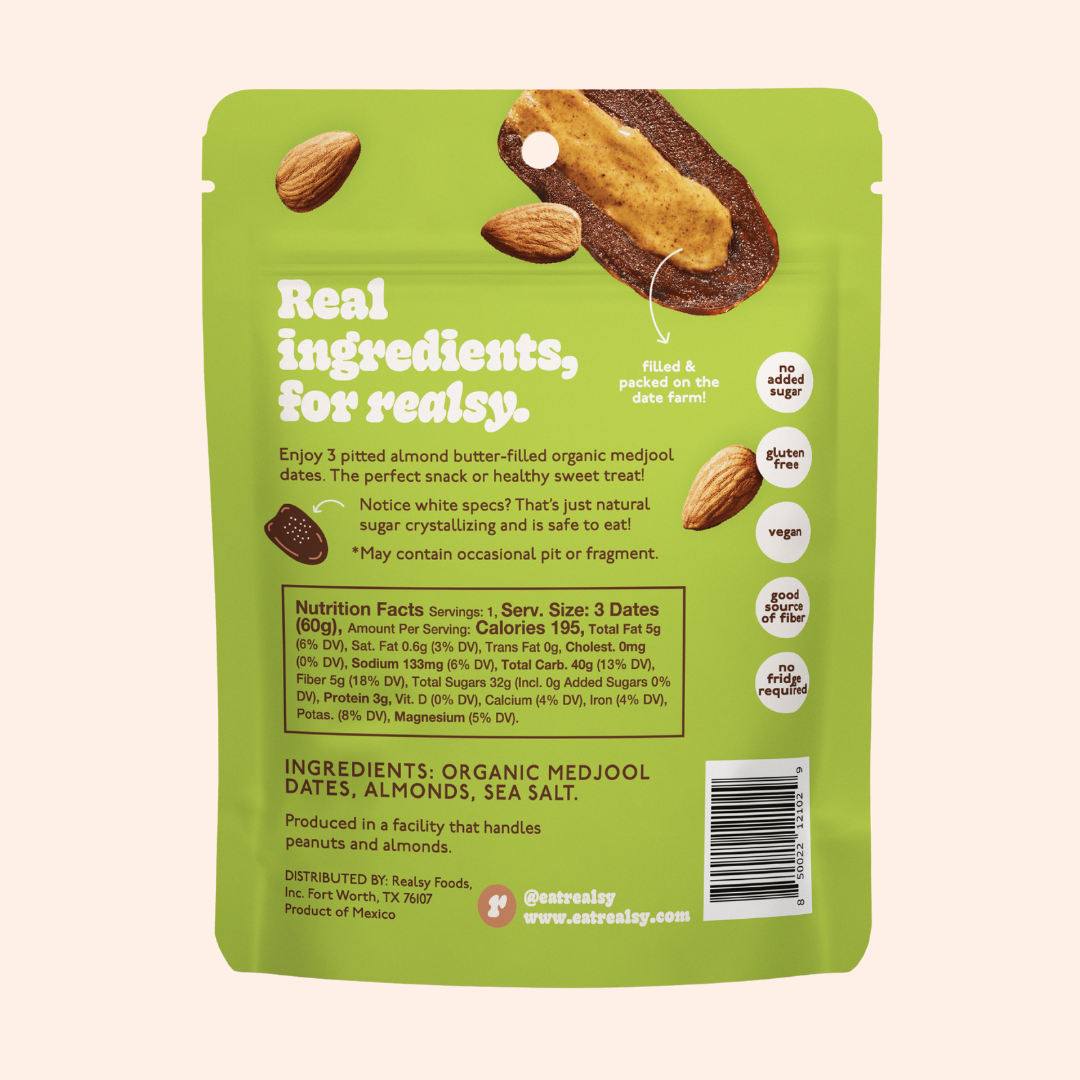 Almond Butter Filled Medjool Date Snack Packs