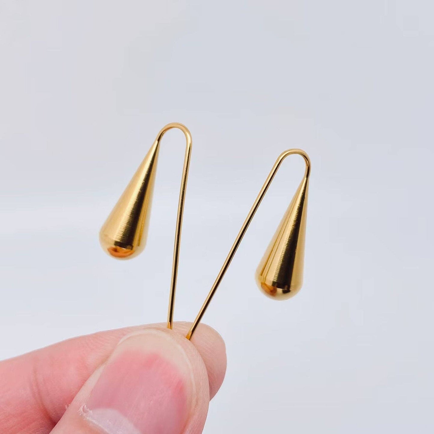 Exquisite 18k Gold Plated Stainless Steel Earrings - FGS: B
