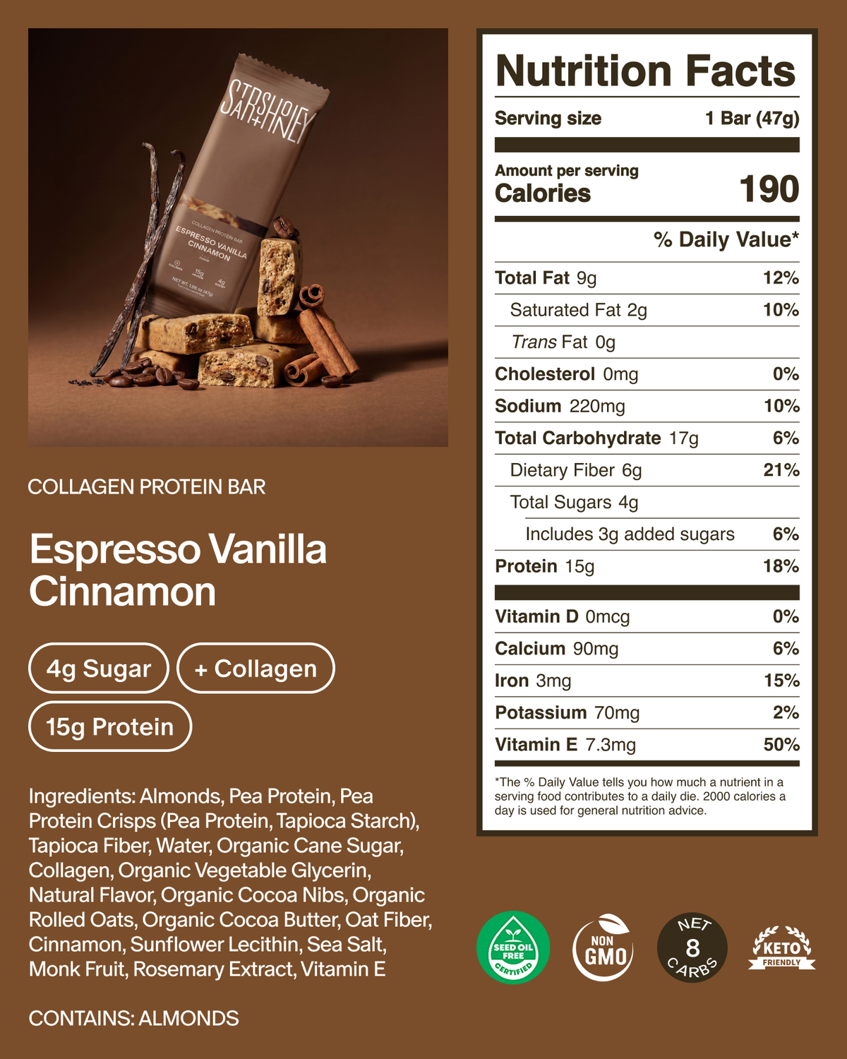 Espresso Vanilla Cinnamon single bar