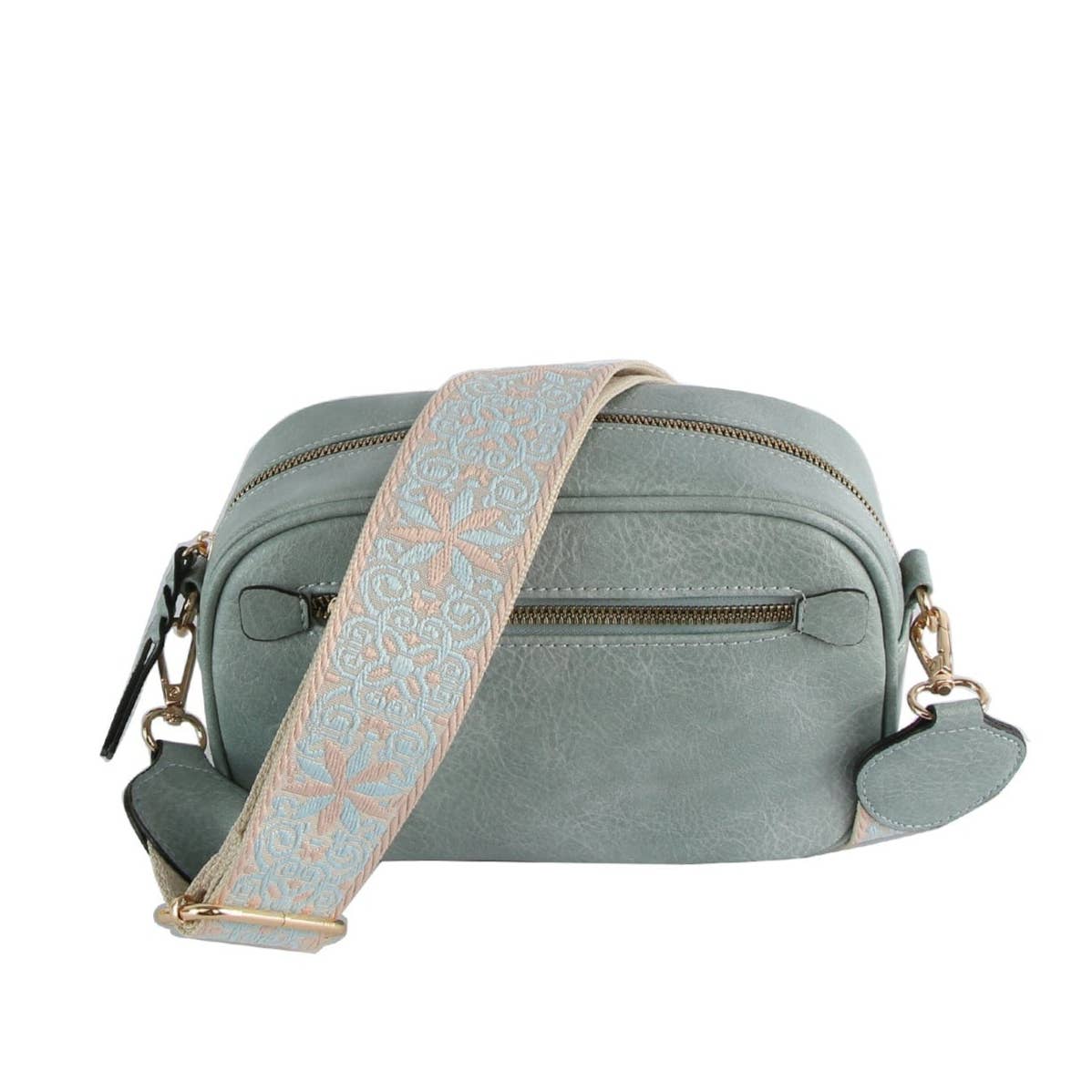 Boho Guitar Strap Women's Crossbody Bag: Brown