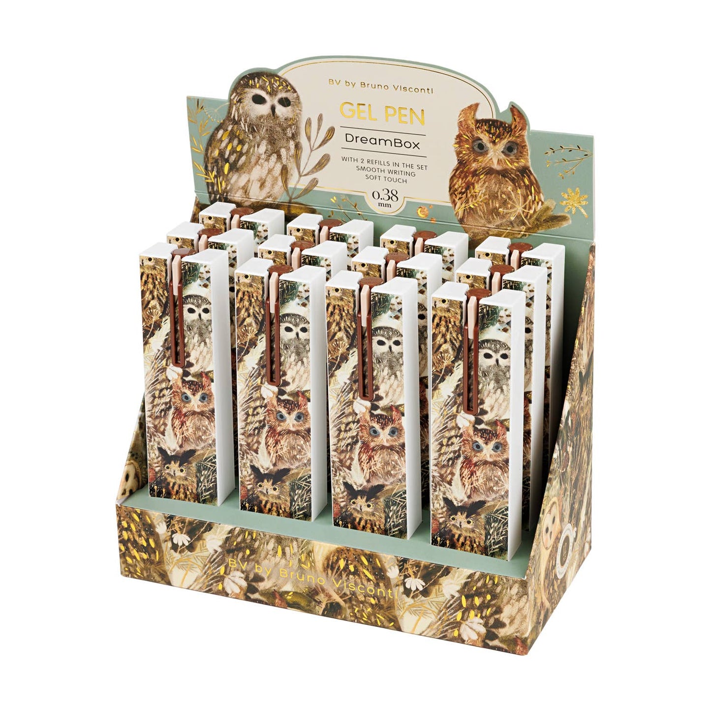 DreamBox Gel Click Pen in a Gift Box - Owls