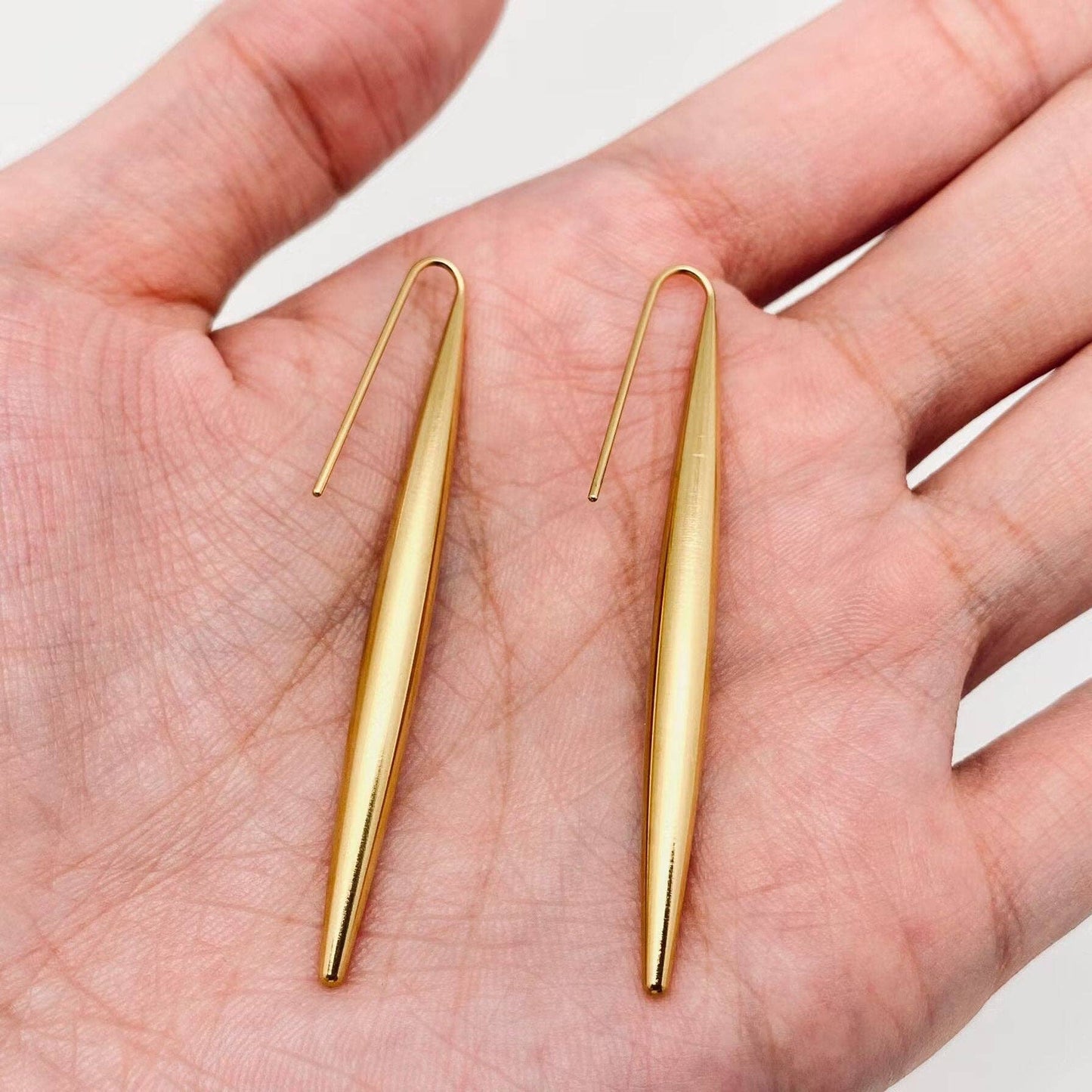 Exquisite 18k Gold Plated Stainless Steel Earrings - FGS: B