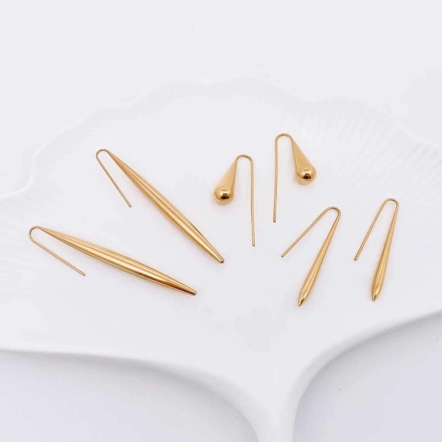 Exquisite 18k Gold Plated Stainless Steel Earrings - FGS: B
