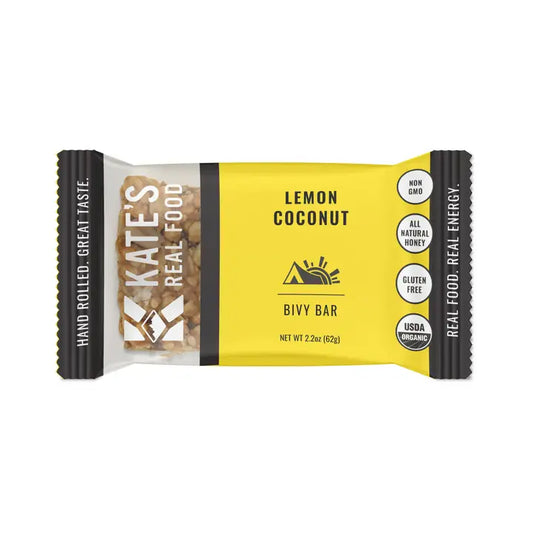 Kate's Real Food "Bivy" Bar Lemon Coconut & Ginger