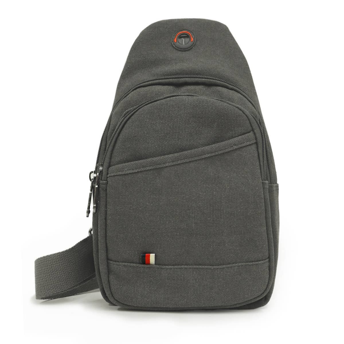 Navy Canvas Crossbody Sling Bag with Adjustable Strap