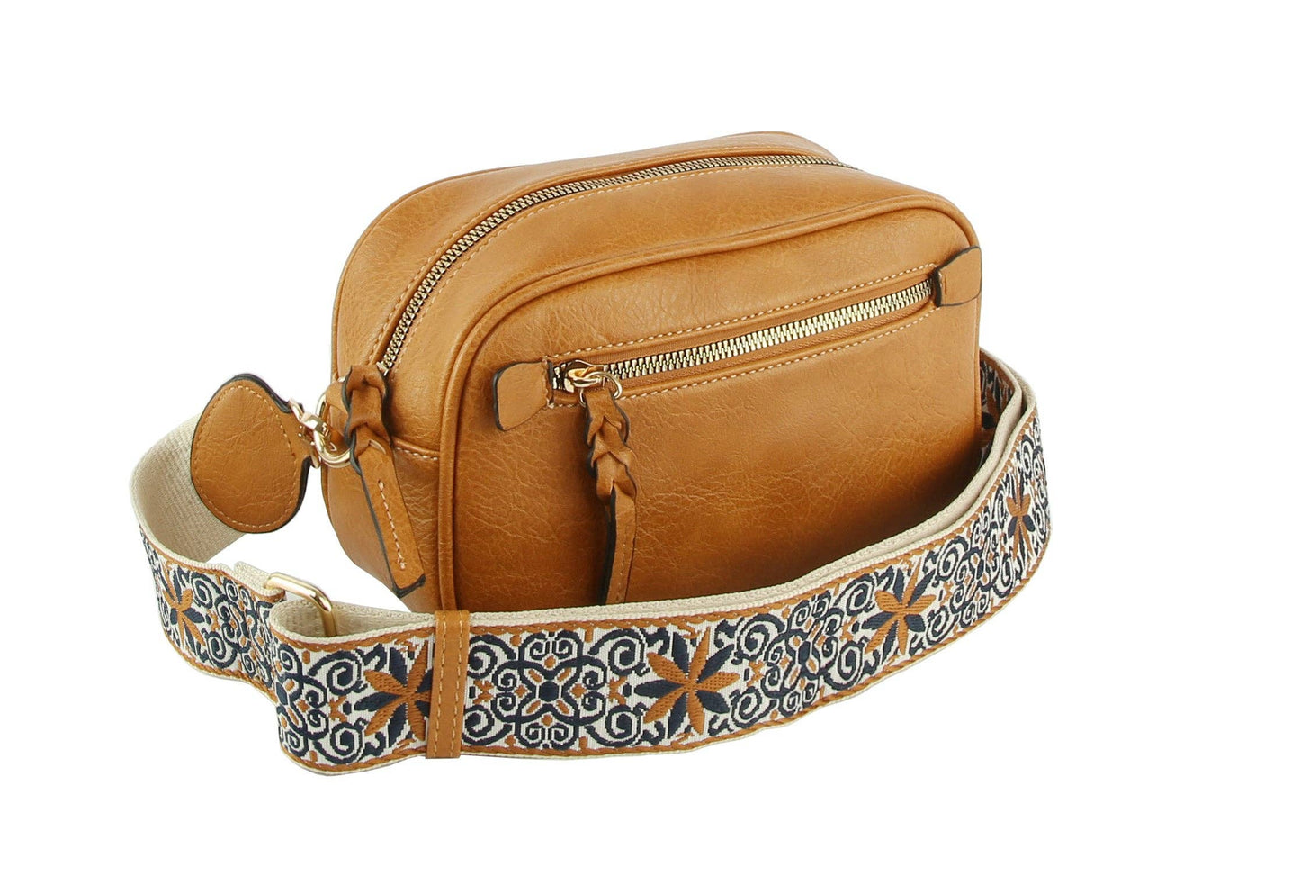 Boho Guitar Strap Women's Crossbody Bag: Denim