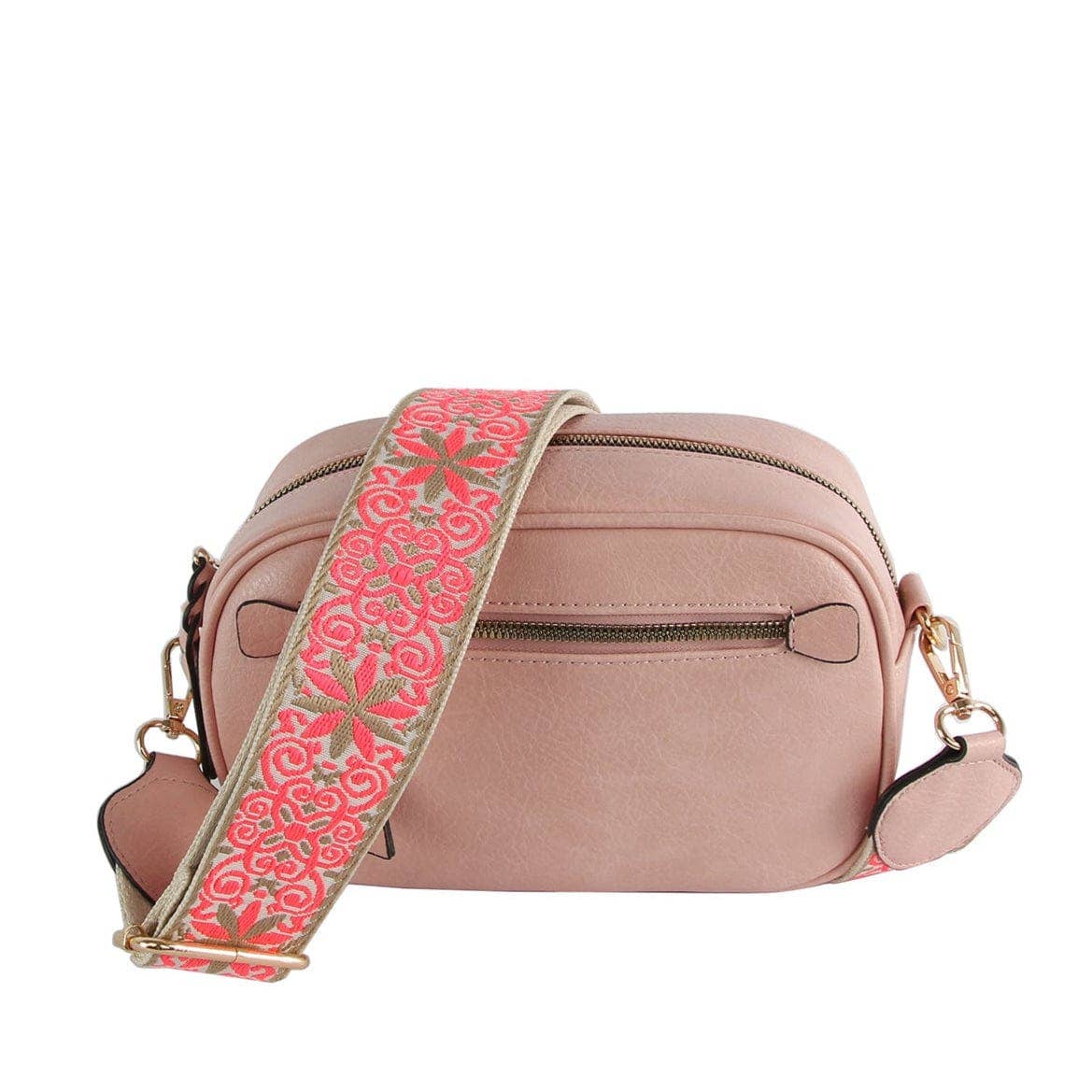 Boho Guitar Strap Women's Crossbody Bag: Denim