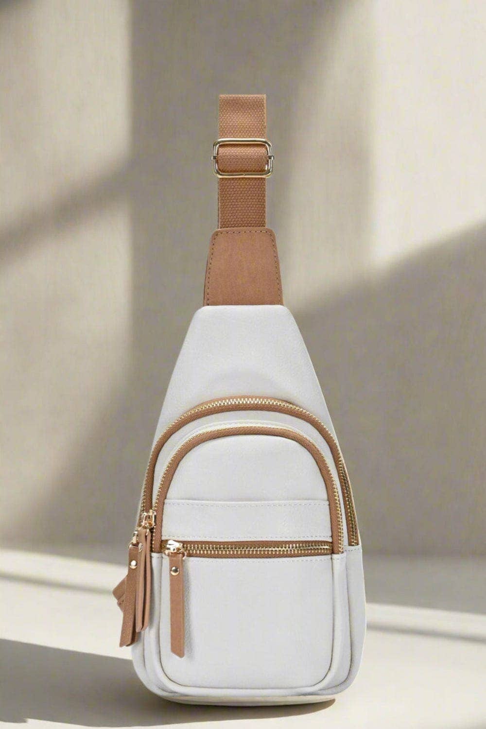 BGT5703 Tasha Multi Zip Compartment Sling Bag: Blue