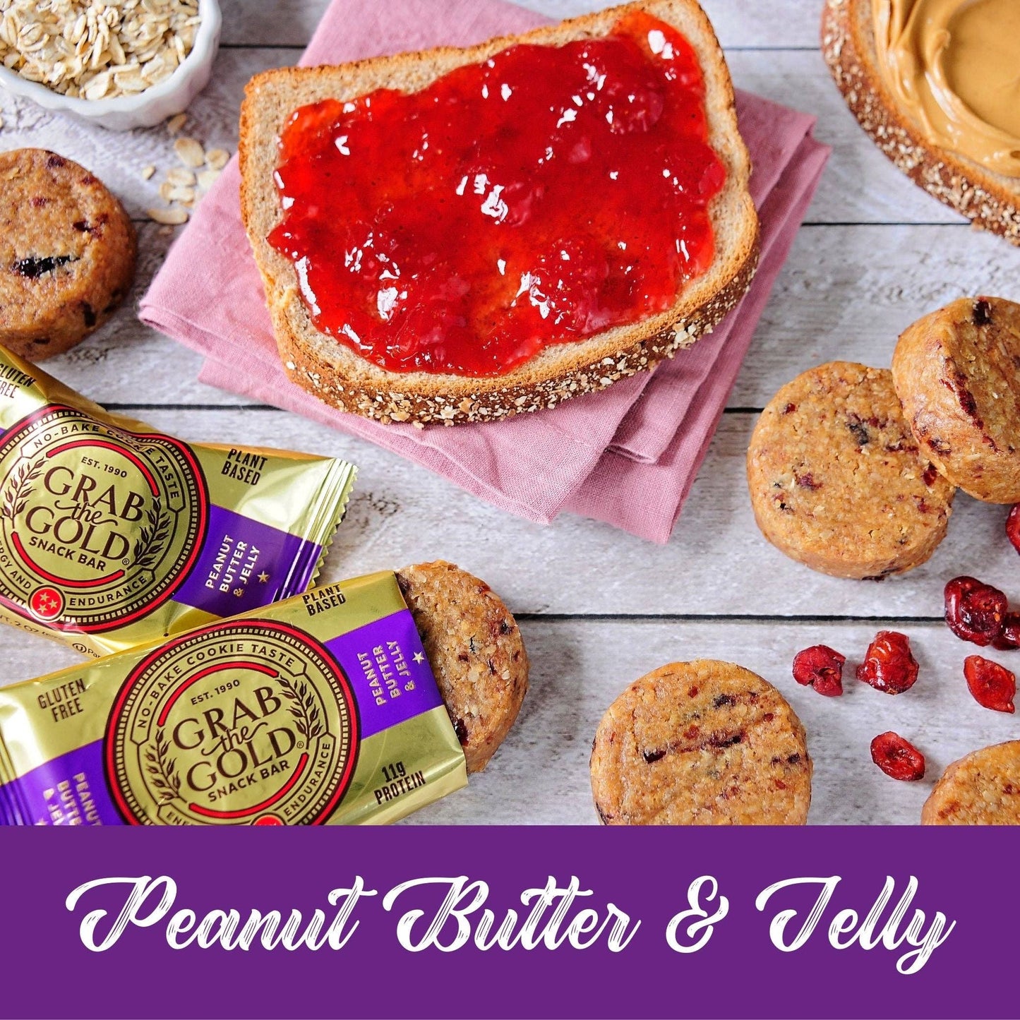 Individual Snack Bar - Peanut Butter & Jelly Grab The Gold
