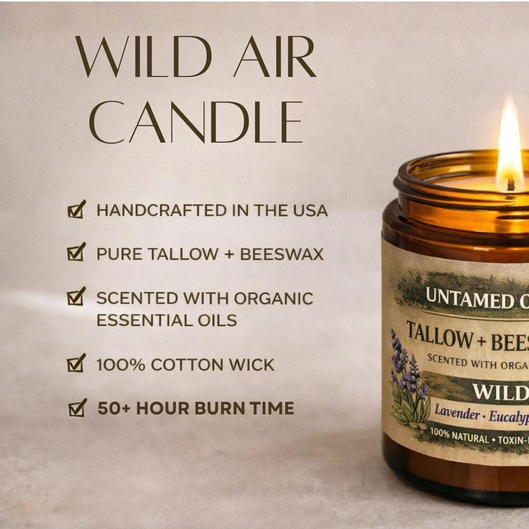 Tallow Beeswax Candle, Lavender & Cedar – 8 oz