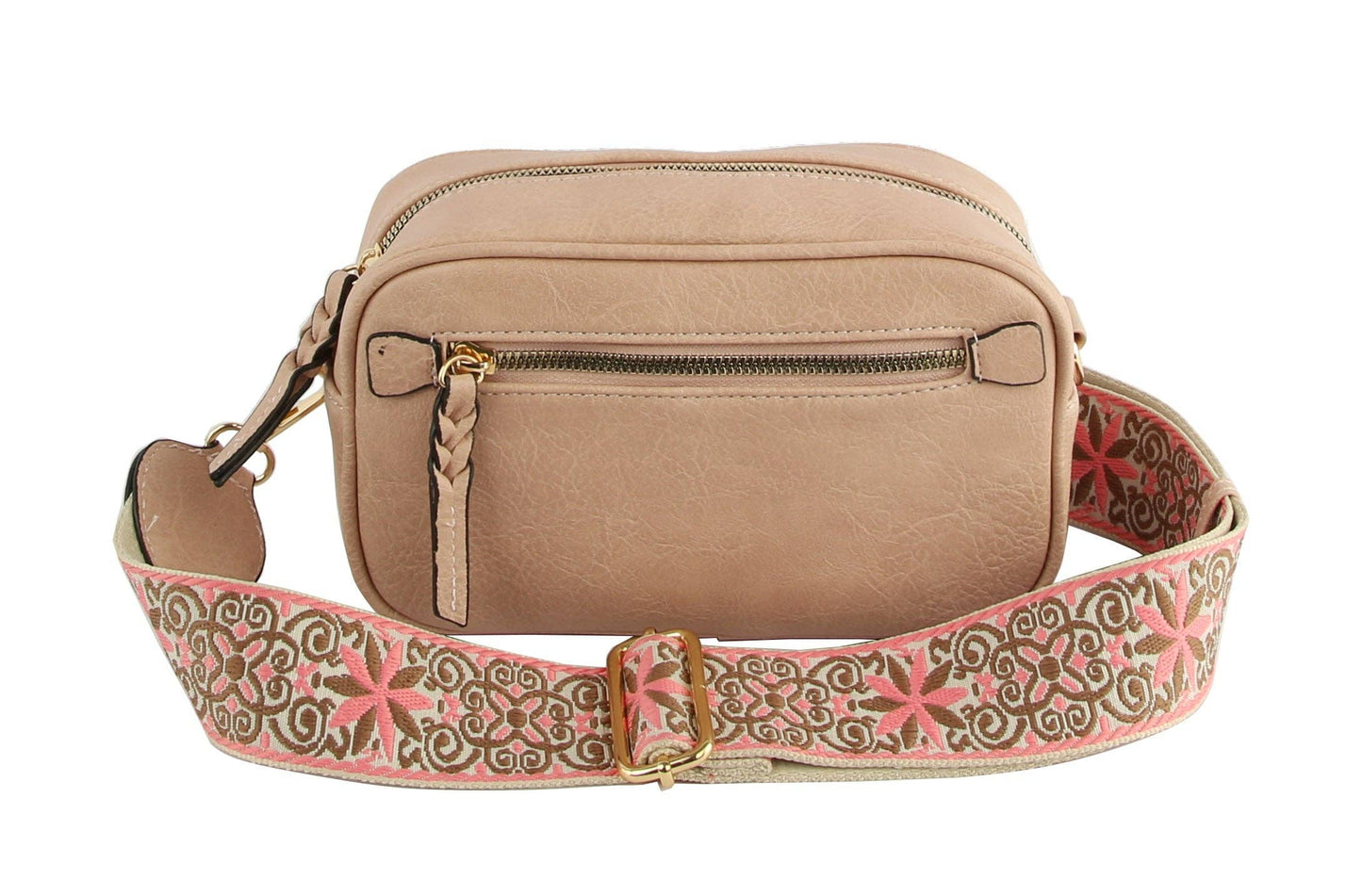 Boho Guitar Strap Women's Crossbody Bag: Denim