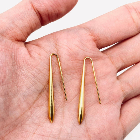 Exquisite 18k Gold Plated Stainless Steel Earrings - FGS: B