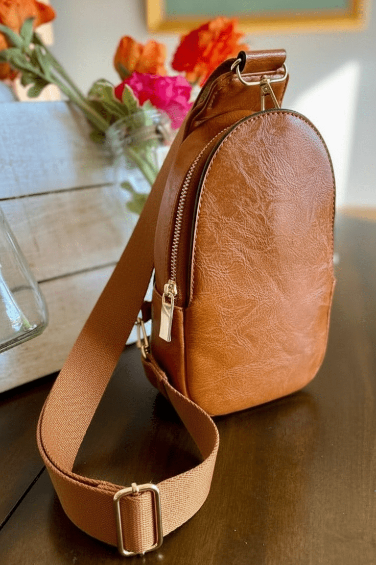 LQ286-1 Cathy Sling Bag: Brown