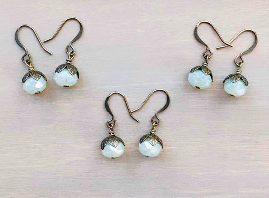 Earthen Beauty Nature Drop Earrings in Celery Green