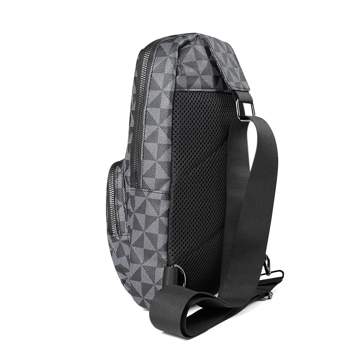 Brown Monogram Patterned PU Sling bag