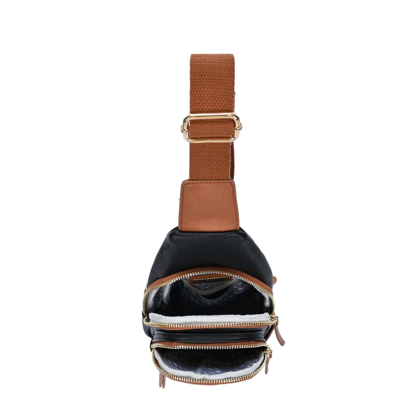 BGT5703 Tasha Multi Zip Compartment Sling Bag: Blue