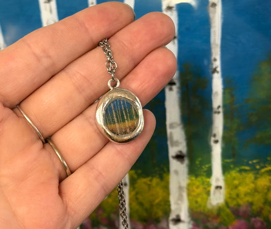 Layers Of Healing Necklace - Crest Antique Silver