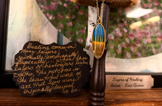 Layers Of Healing Necklace - Oblong Antique Brass