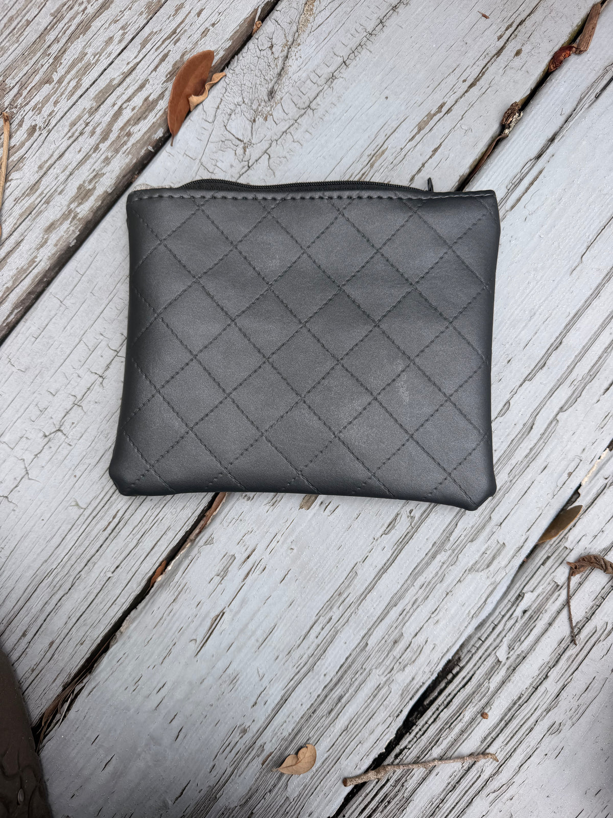Black/Gold Zipper Pouch