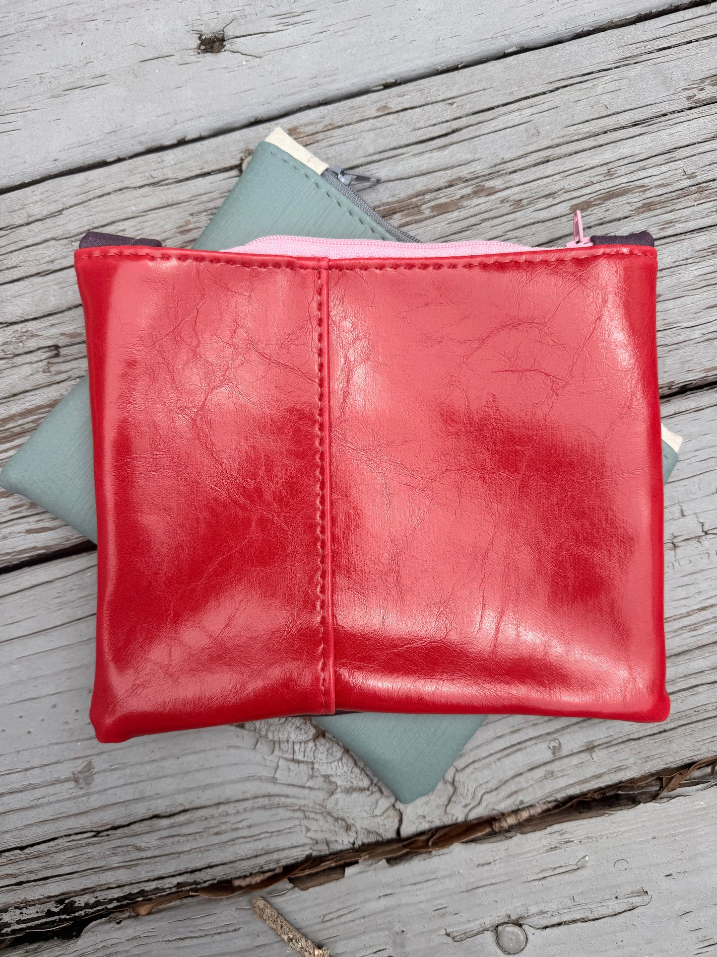 Maroon Cats Zipper Pouch