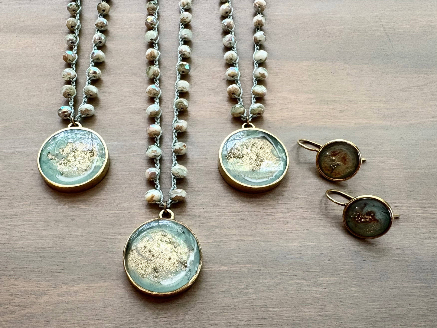 Seafoam Bubbles  Portal Earrings