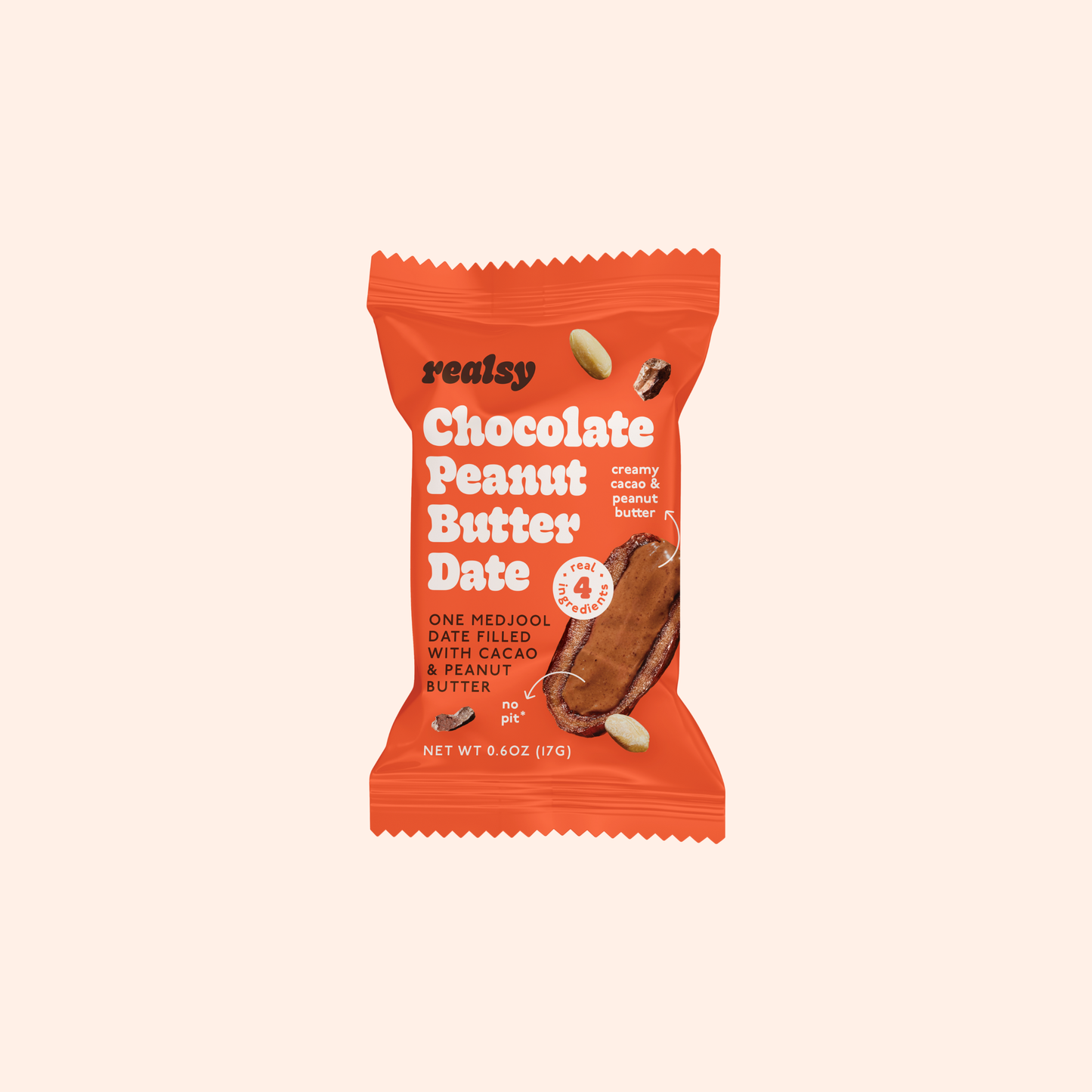 Chocolate Peanut Butter Dates | Individually Wrapped