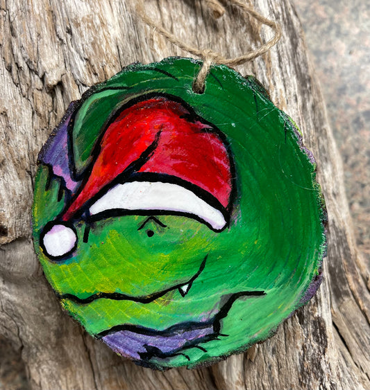Gator Klaus Painted Ornament