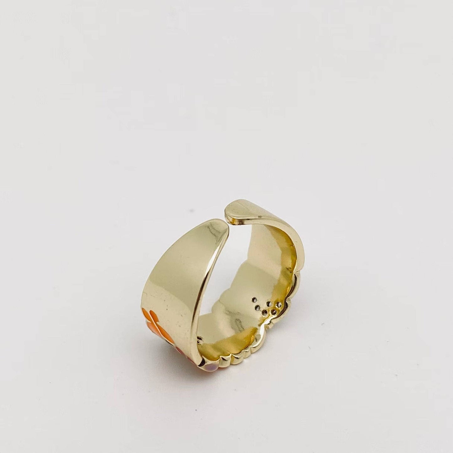 Multi-style Enamel Gold-plated Ring |Flowers|Butterfly|Eyes: F-Butterfly