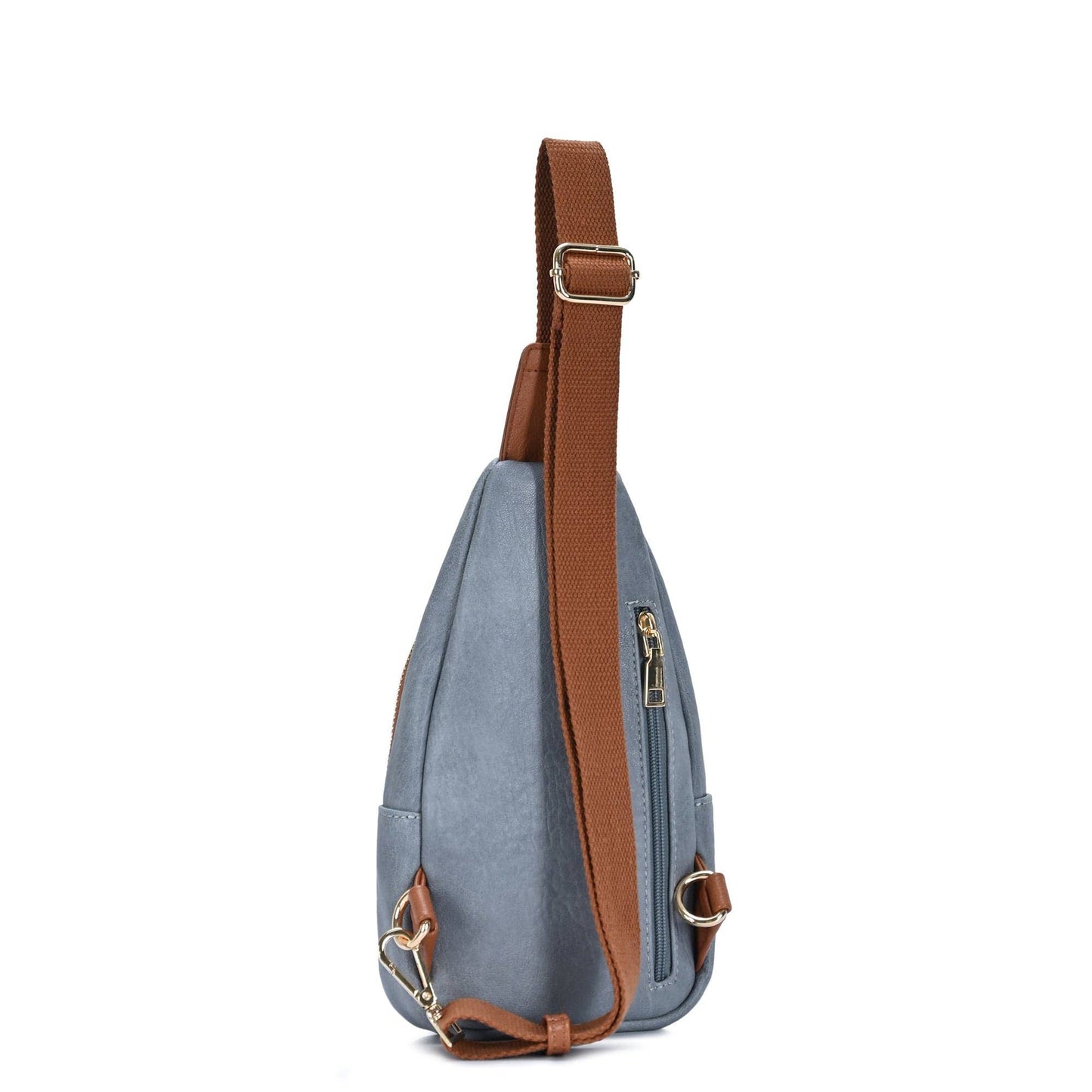 BGT5703 Tasha Multi Zip Compartment Sling Bag: Blue