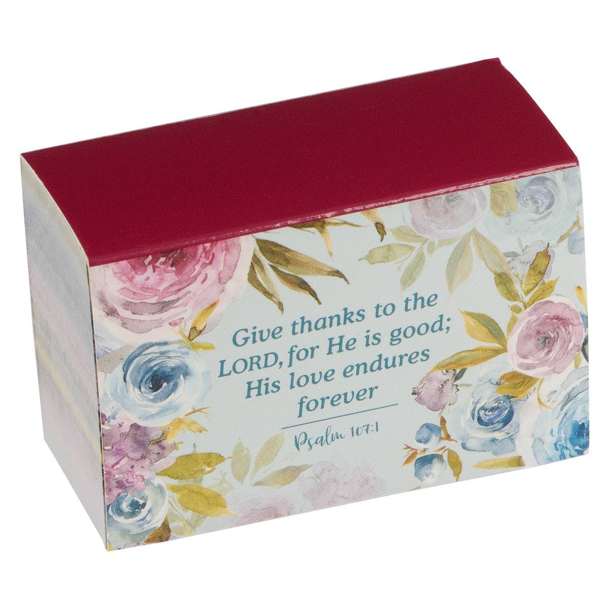 Give Thanks Pink Ranunculus Glass Gratitude Jar with Cards -