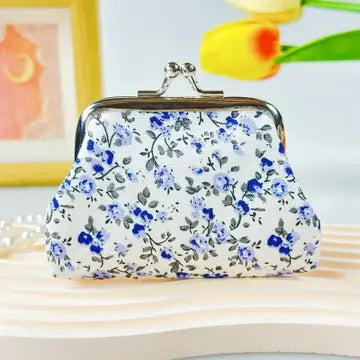 Blue flower coin purse