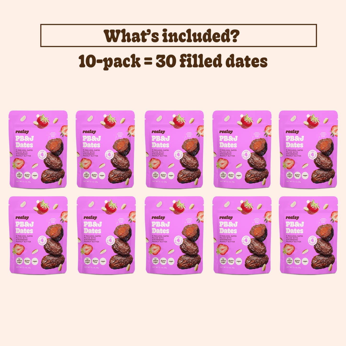 PB&J Dates | Snack Packs