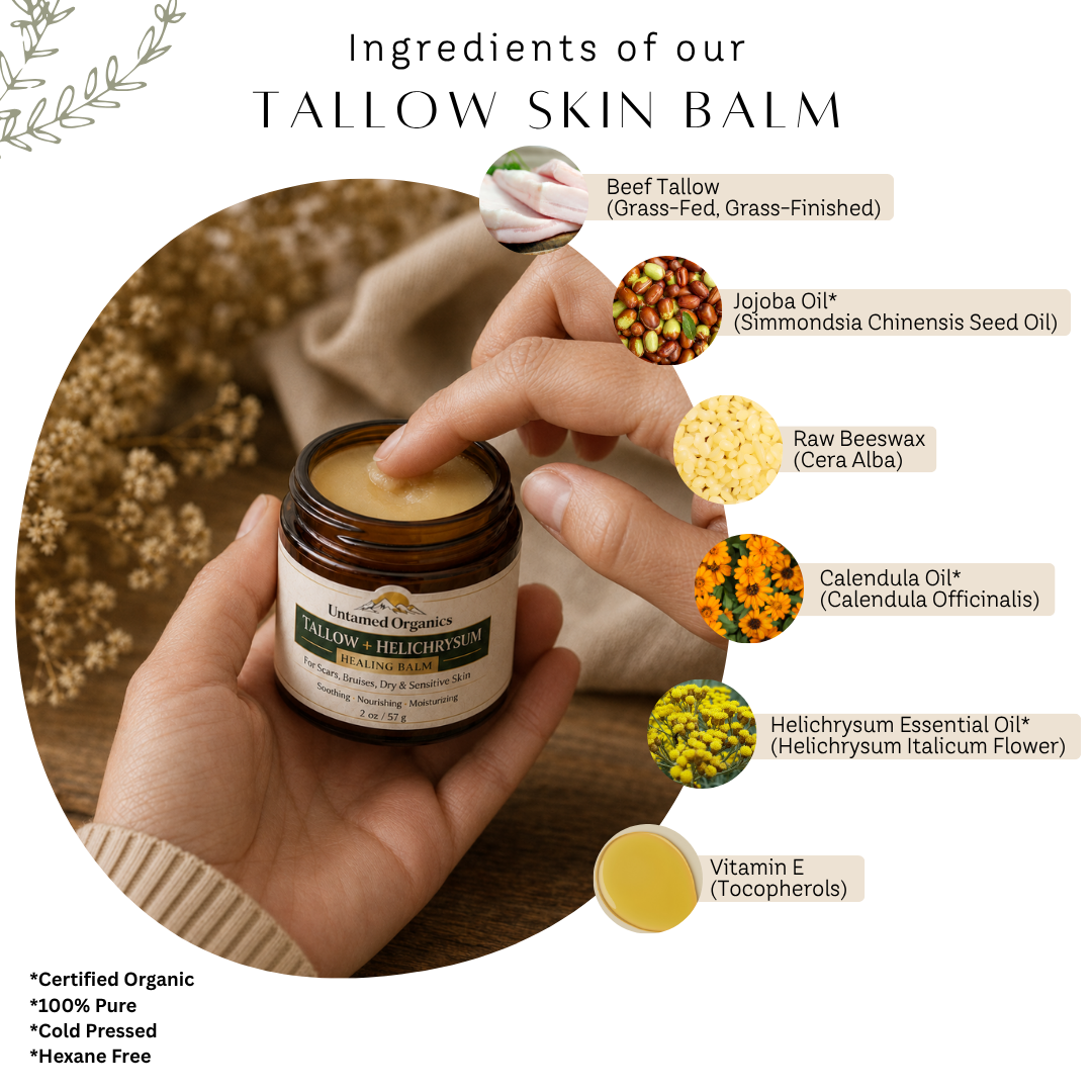 Tallow Helichrysum Restorative Skin Balm - 2 oz