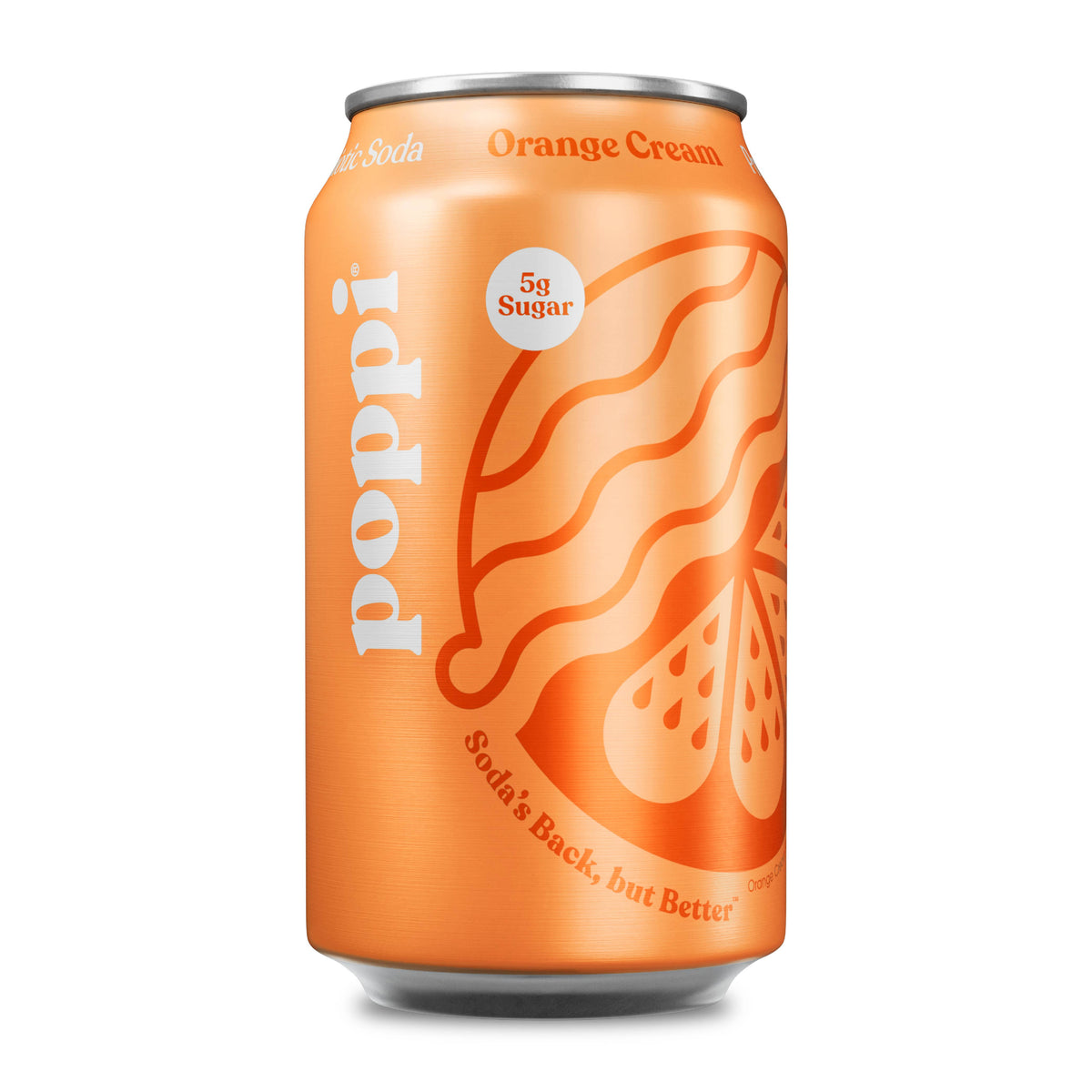 Poppi Prebiotic Soda, Orange Cream, 12oz