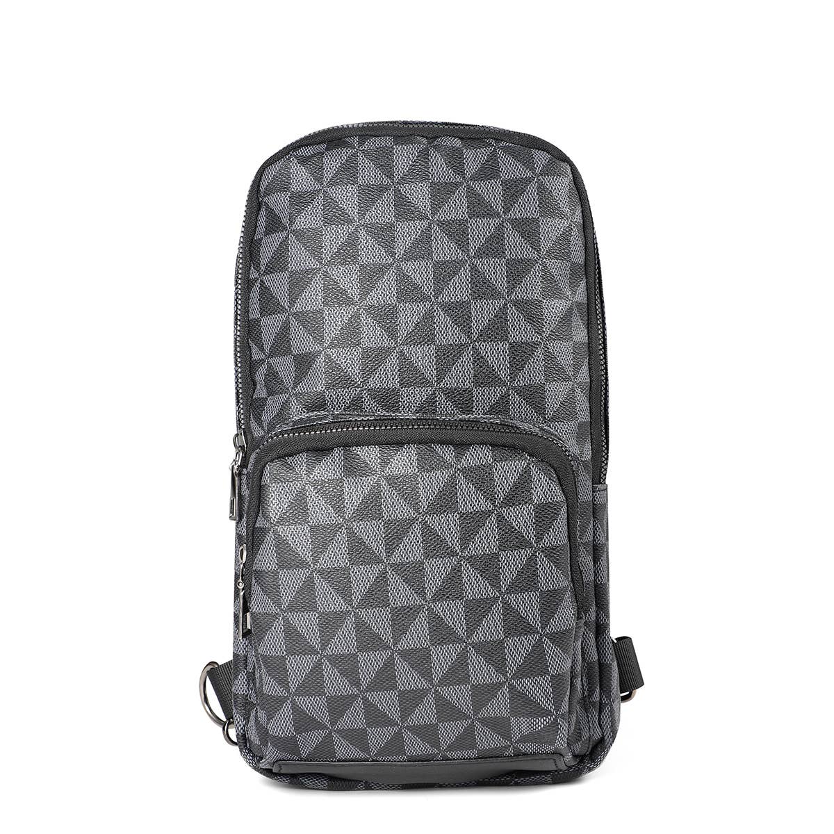 Brown Monogram Patterned PU Sling bag